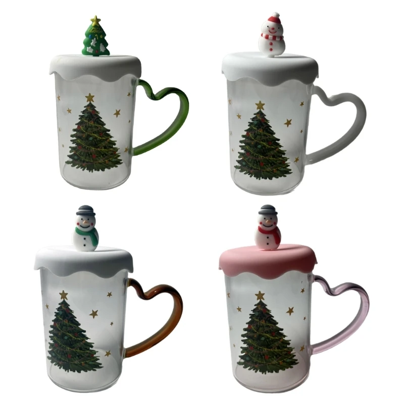 

Christmas Series Cups Glass Drinking Cups Glass Drinkware Beverage Cups