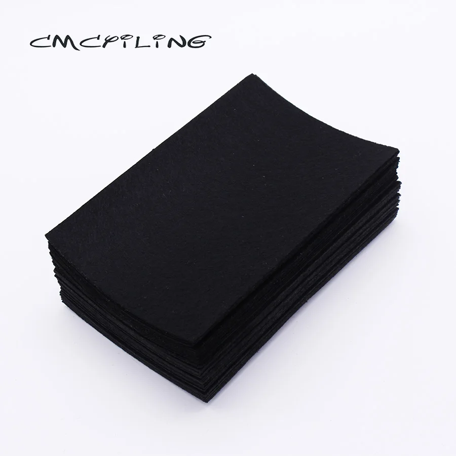 40Pcs/Lot 10*15cm White Felt Fabric Nonwoven Sheets For Needlework DIY Sewing Handmade 1 MM Thickness Polyester  Cloth
