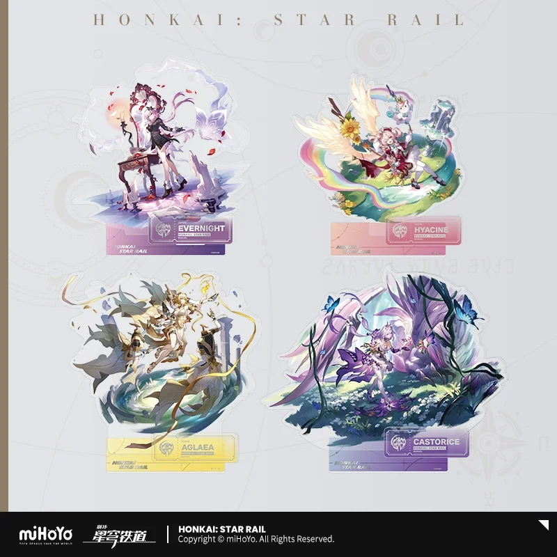 Sunsyea Honkai Star Rail الرسمية Merch miHoYo الأصلي أصيلة ذكرى الاكريليك حامل شارة المفاتيح Aglaea Castorice #3