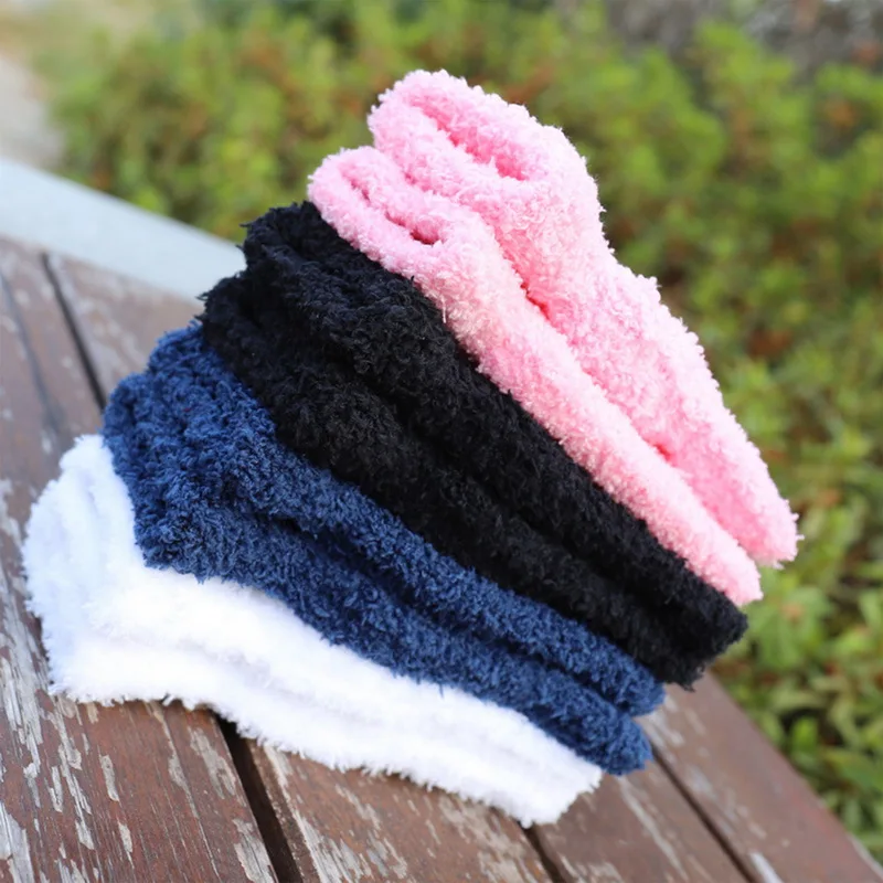 Women\'s Men Fleece Thicken Work Gloves Winter Keep Warm Plush Furry Full Finger Mittens Soft Elastic Casual Solid Cycling Gloves