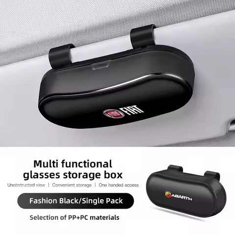 Fashion Multi Functional Glasses Storage Box For Fiat Abarth 500e Panda Tipo FR Argo Freemont Viaggio Bravo Punto Doblo Pulse