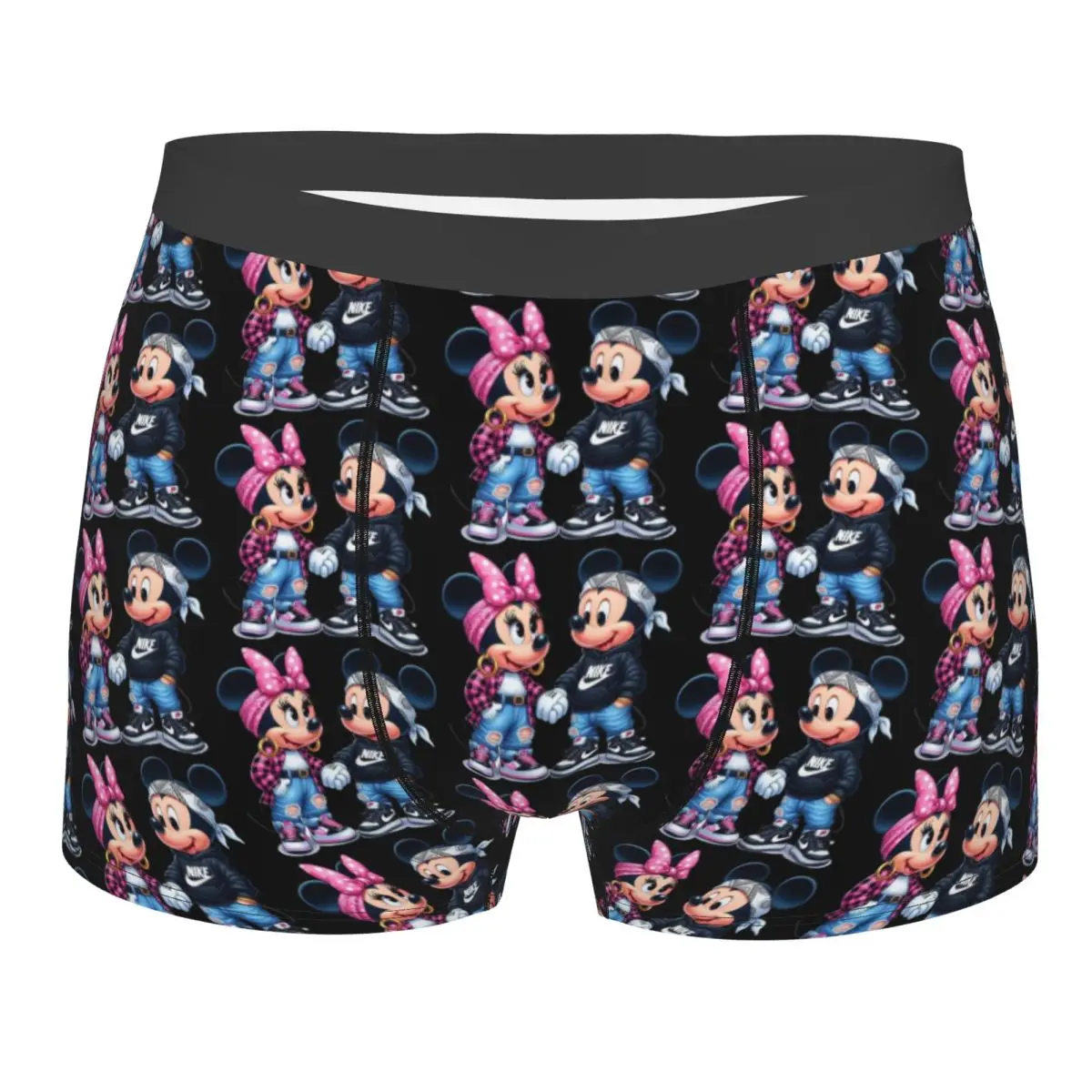 

Custom Mickey Mouse Anime Cartoon Underwear Men Stretch Boxer Briefs Shorts Panties Soft Underpants For Homme