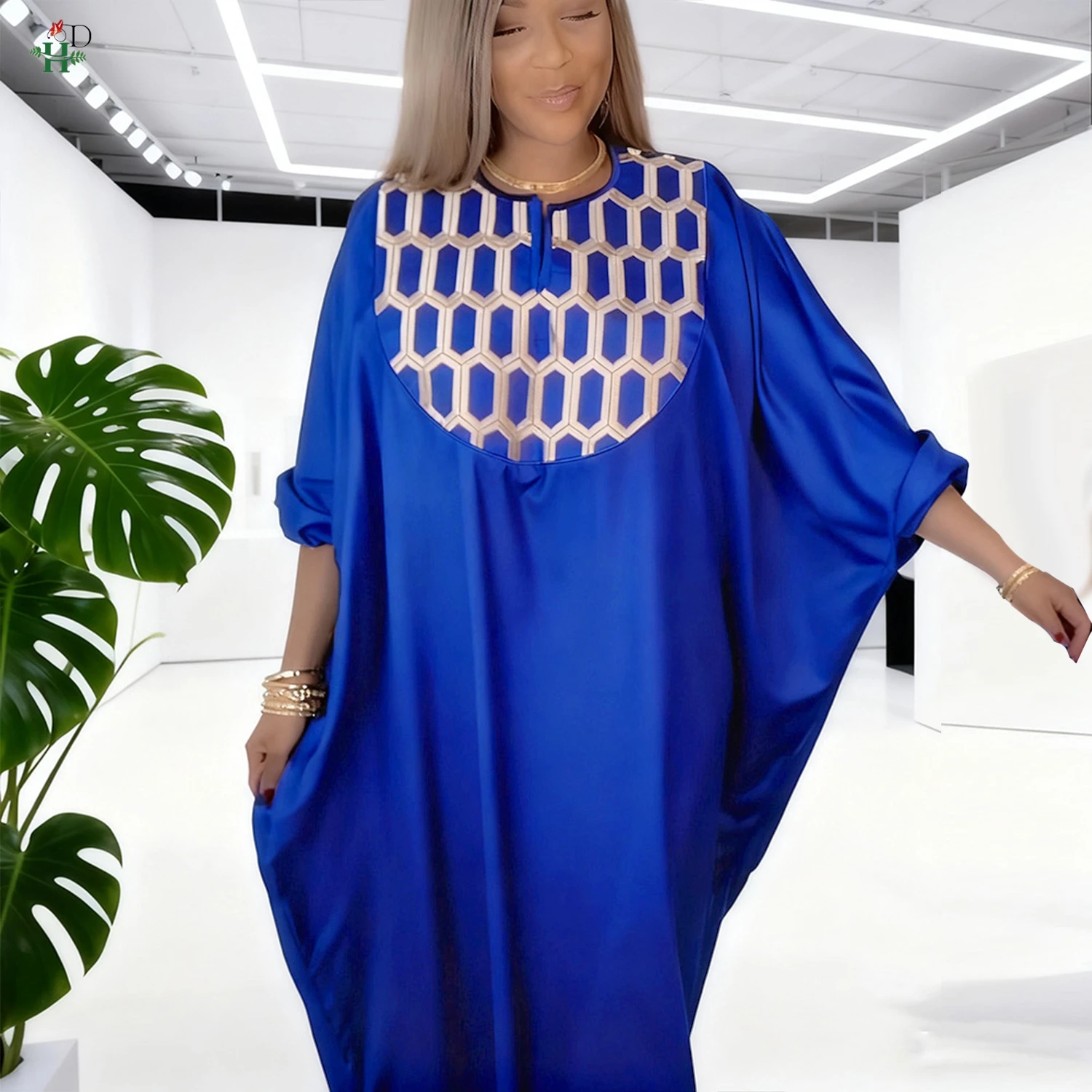 

H&D African Couple Clothes For Men Robe 3PCS Set Match Women Turkey Dress Musilm Embroidery Gown Lover Party Wedding Wear Boubou