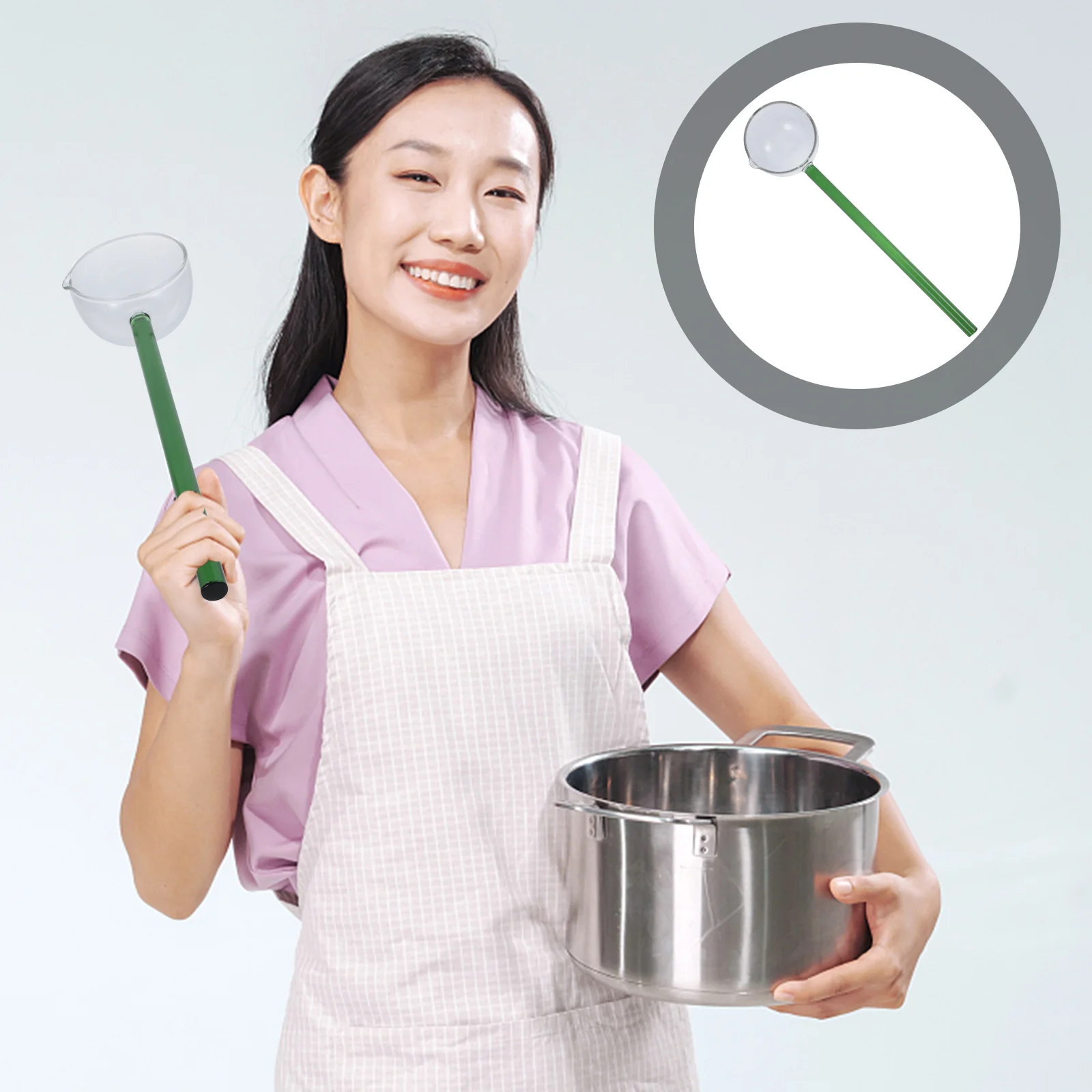 

Heat-Resist Transparent Glass Spoon Elegant Natural Color for Soup Dessert Coffee Stirring Household Use Glass Spoon