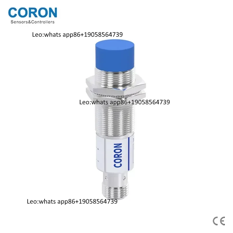 CORON Inductive Proximity Sensor CLJ-A18-8ANA-G M18 Sensing Range 8mm NPN NO for Metal Detection Counting with M12 Plug