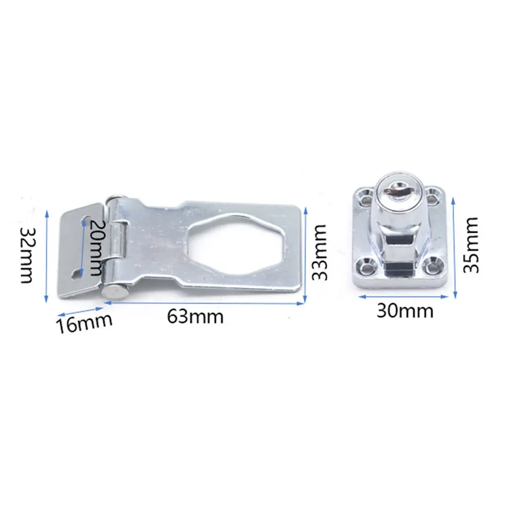 Free Opening Button Cabinet Lock Zinc Alloy Anti-Theft Design Flush Mount 2.5 Inch Drawer Lock for Home Office Furniture