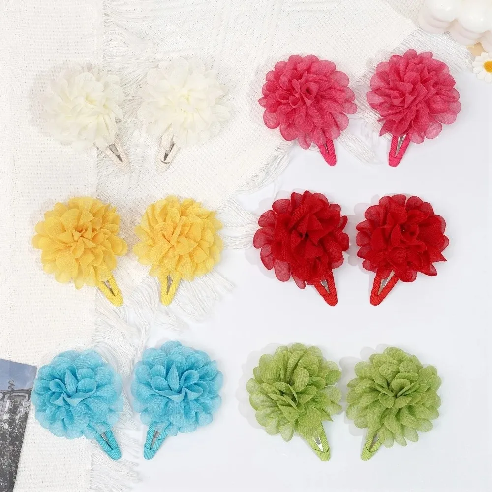 

Cute Chiffon Flower Hair Clips Anti Slip Sweet Hair Barrettes Headdress Head Side Clip Princess Hair Accessory