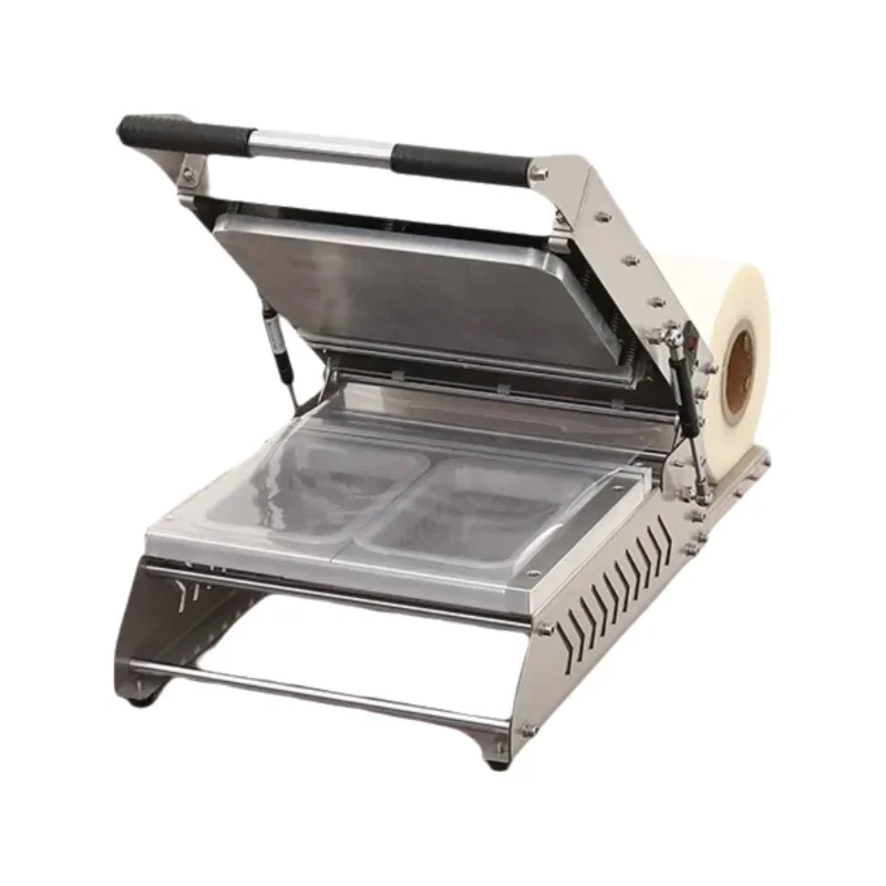 

TPT-200A Hand Press Dual-Box Sealing Machine Sealer for Marinated Food Soy Products Cooked Food