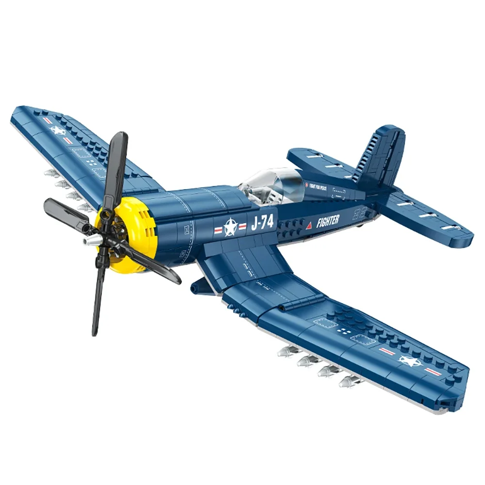 

Aviation Model Building Kit AH-1 Helicopter and F4U Corsair Aircraft DIY 3D Building Set Collectible Display for Adult Hobbyists