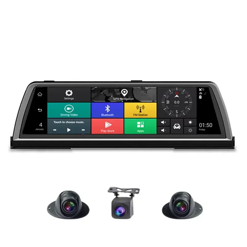 ホットセール 2023 新車 Dvr ダッシュカム 4 グラム Wifi 4 カメラ Adas アンドロイド 10 "センターコンソールミラー Gps Fhd 1080p リアレンズビデオレコーダー