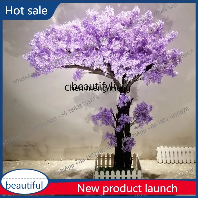 

A485 Искусственное вишневое дерево с цветком персика, дерево желаний, украшение интерьера, большой искусственный цветок, цветочное дерево, пейзаж