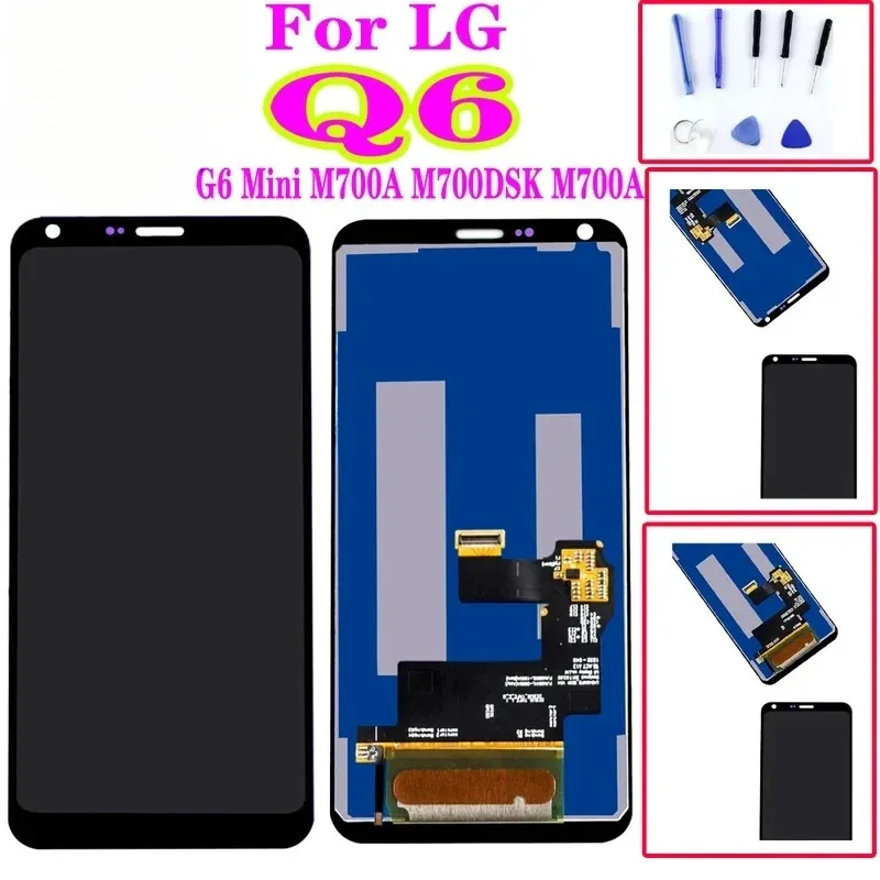 Pantalla para LG Q6 Mini LCD Digitalizador de pantalla táctil con marco reemplazo de pantalla LCD M700A M700DSK M700A