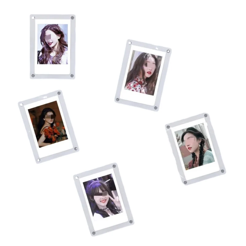 

3 inch Polaroid DIY Photo Refrigerator Magnetic Photo Frame,Transparent Acrylic Magnet Assembled Photo Display Stand