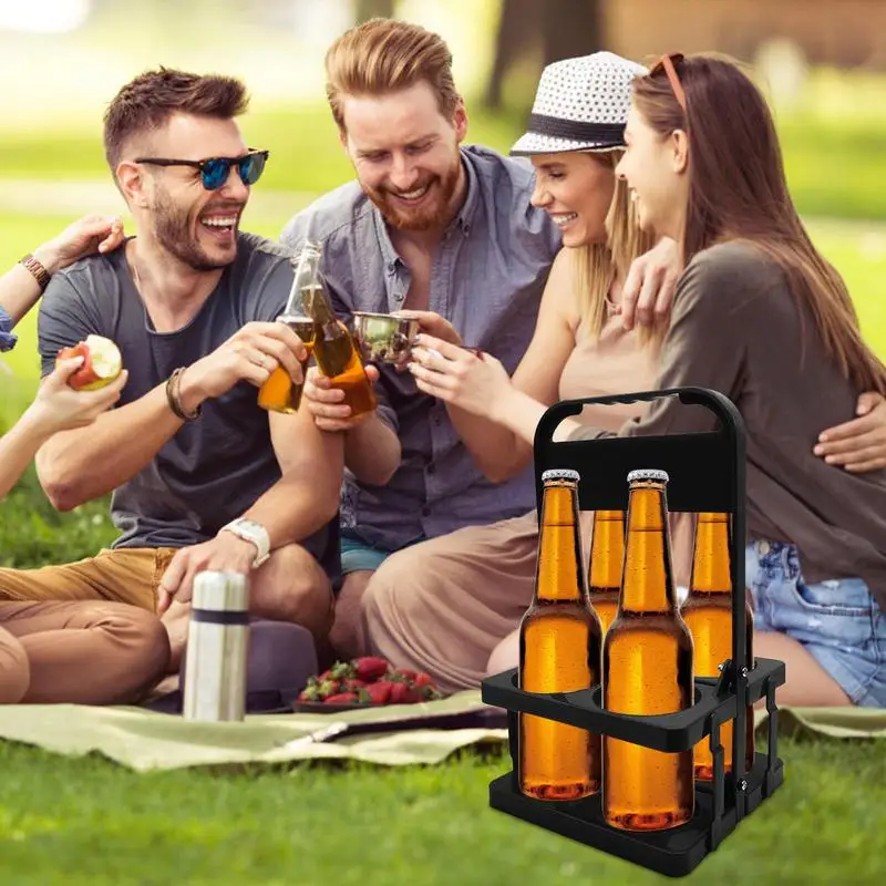 

Beer Bottle Carrier Wine Milk Holder Bottle Organizer Foldable Wine Beer Rack Basket Cup Carrier For Gym Training School Outdoor