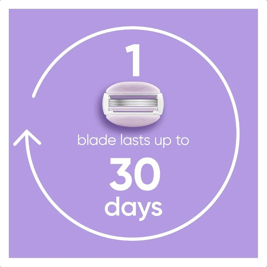 Gillette Venus ComfortGlide Freesia Women's Razor Refills 4 Refills