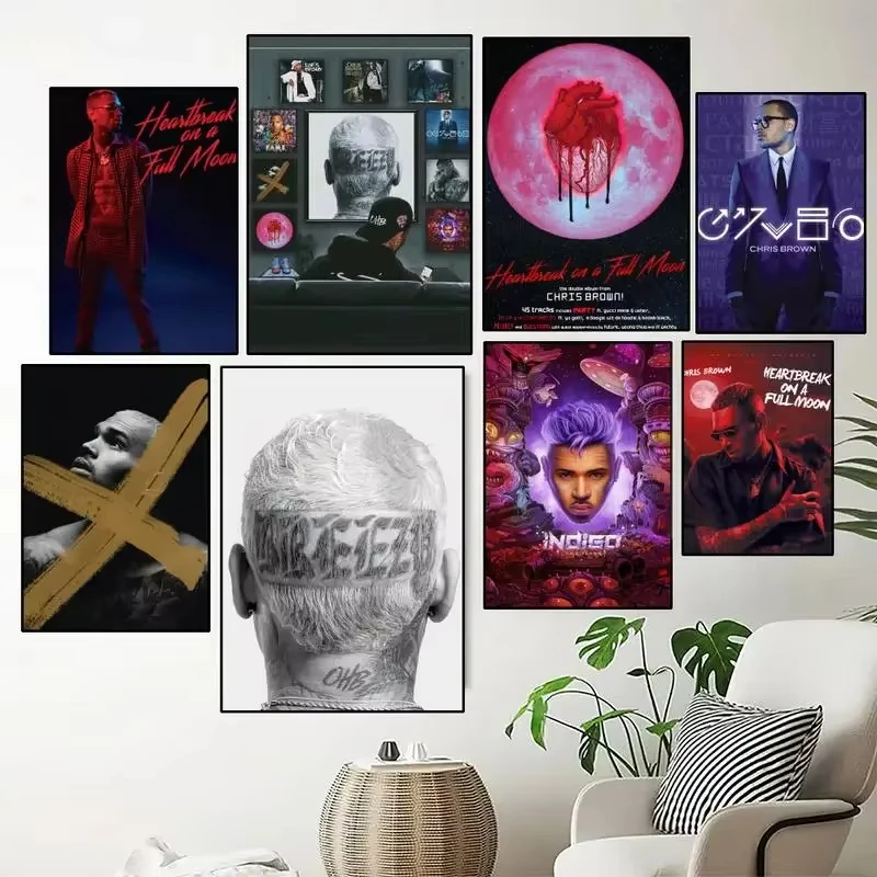 Chris Brown Rapper Breezy POSTER Prints Wall Painting Bedroom Living Room