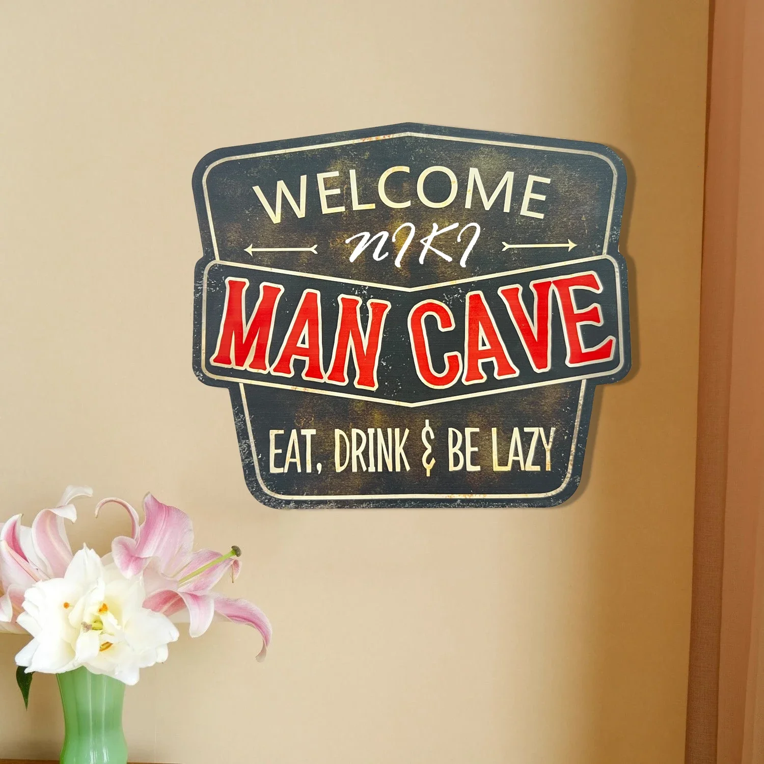 

# 45x39.6 American Vintage Wood Home Decoration Restaurant Office Signature Board Hanging Wall Sign #