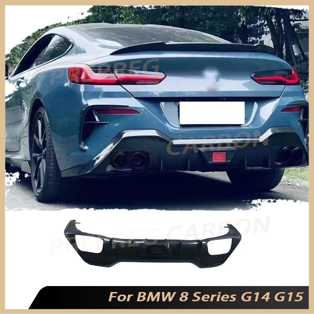 

Forged Carbon Fiber Car Rear Bumper Diffuser Lip Bodykits Accessories for BMW 8 Series G14 G15 Coupe Sport 2019-2022