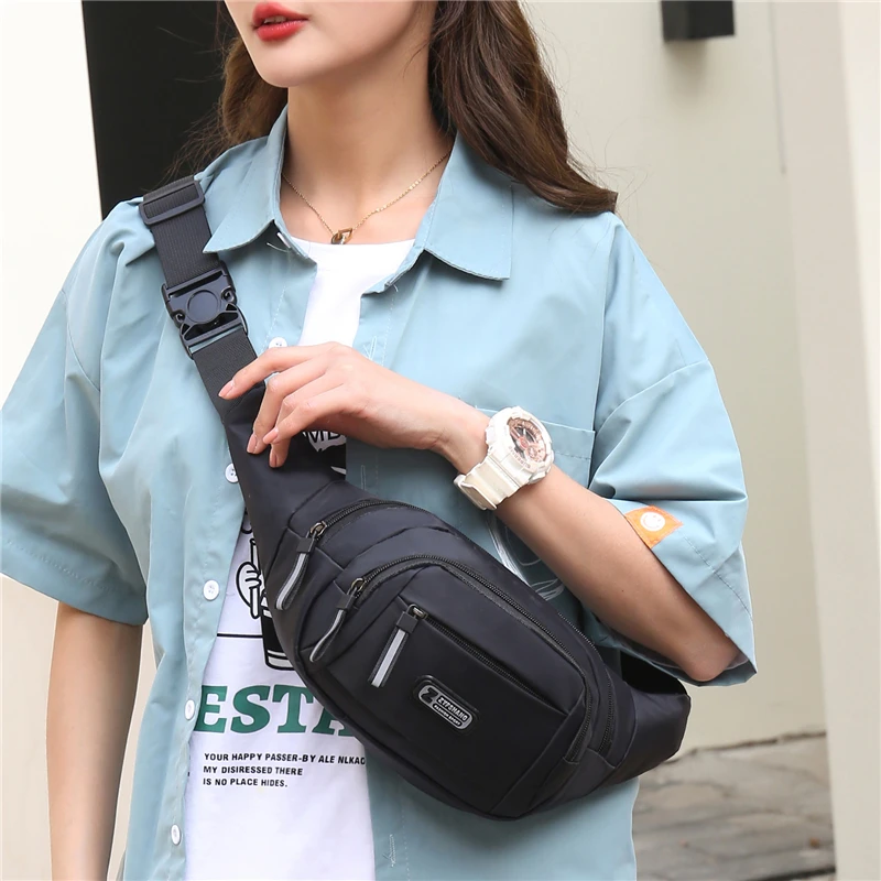 男性用ウエストポーチ、ベルトスリング、女性用チェストバッグ、クロスボディスモールバッグ、多ポケットスポーツ男性用ポーチ、財布、ヒップバッグ、ランニングバッグ