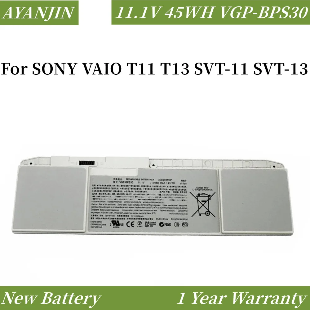 

VGP-BPS30 Laptop Battery for SONY VAIO SVT11 SVT13 SVT131A11T SVT131A11W SVT111A11W SVT131B11T SVT-13 SVT-11 Series 11.1V 45WH