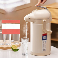 Air Pressure Hot Water Bottle 4L Large Capacity Open Water Bottle Pressing Hot Water Bottle Glass Inner Tank