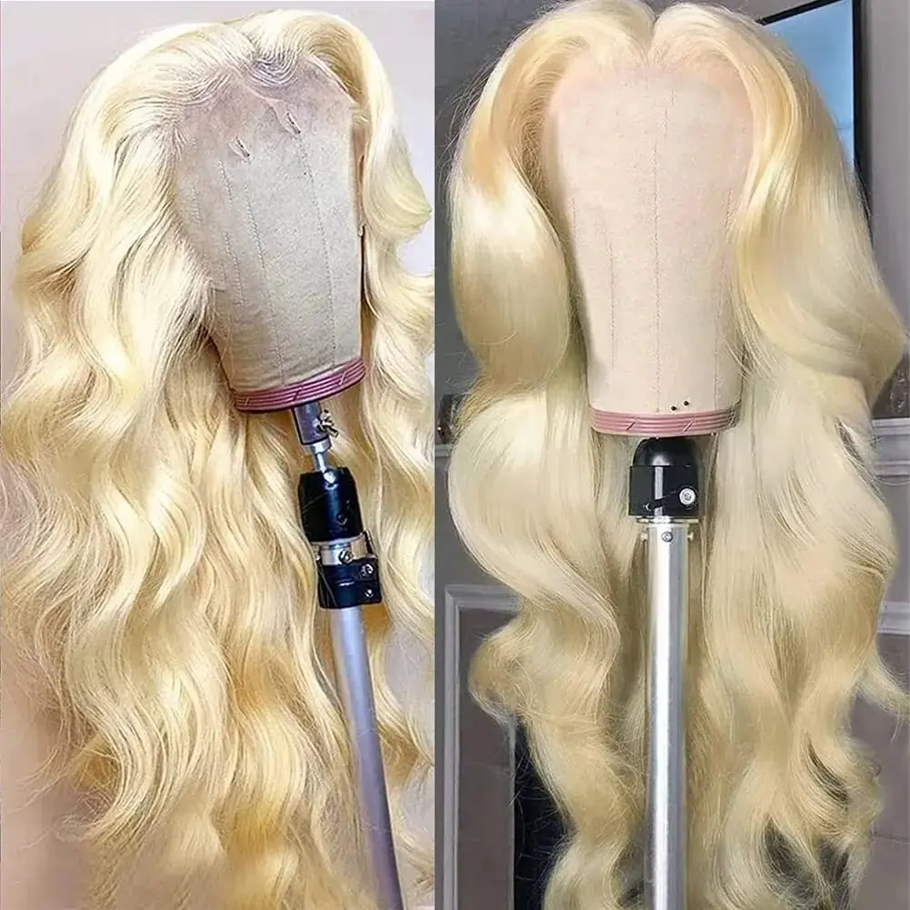 Rosabeauty 613 HD Transparent 13x6 Blonde Lace Front Human Hair Wigs 250% Density Body Wave13X4 Frontal Wig Preplucked For Women