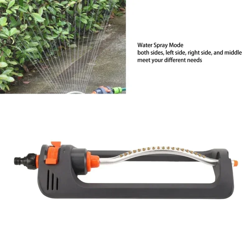 2026 Mini Adjustable Automatic Oscillating Sprinkler with 19 Rotating Holes for Outdoor Yard Garden Lawn Watering System