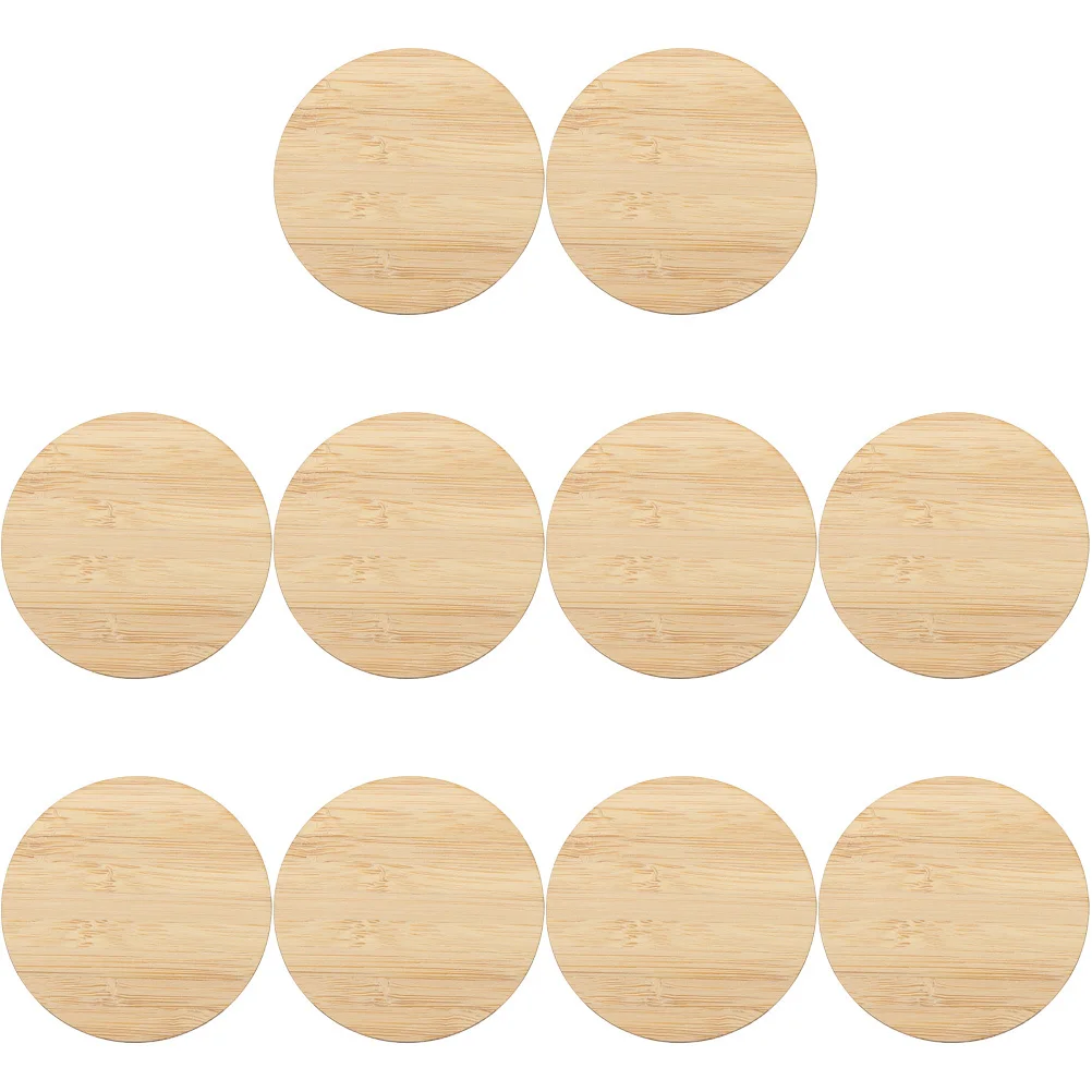 

10Pcs Bamboo Circle Unfinished Blank Slices Polished Smooth Surfaces for DIY Decor Painting Materials Circle Round Bamboo Slices