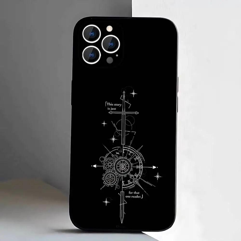 Funda de teléfono O-Omniscient Reader Viewpoin para iPhone 17,16,15,14,13,12,11,Pro,XS,Max,XR,Plus,E,SE4,Mini cubierta suave negra