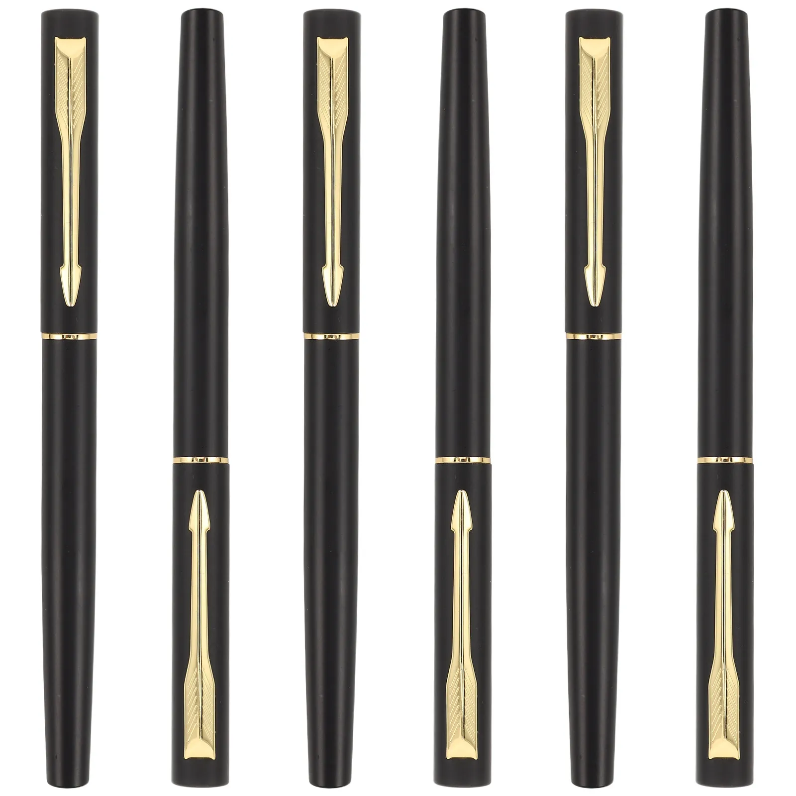 

6Pcs Reusable Chinese Brush Pen Portable Brush Fountain Pen with Replaceable Cartridges for Small Lettering Hand Lettering