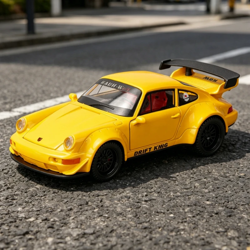 

High Restore 1:32 964 Metal Alloy Car Model Pull Back Sound Light Retro Design Hobby Collection Play Gift For Children