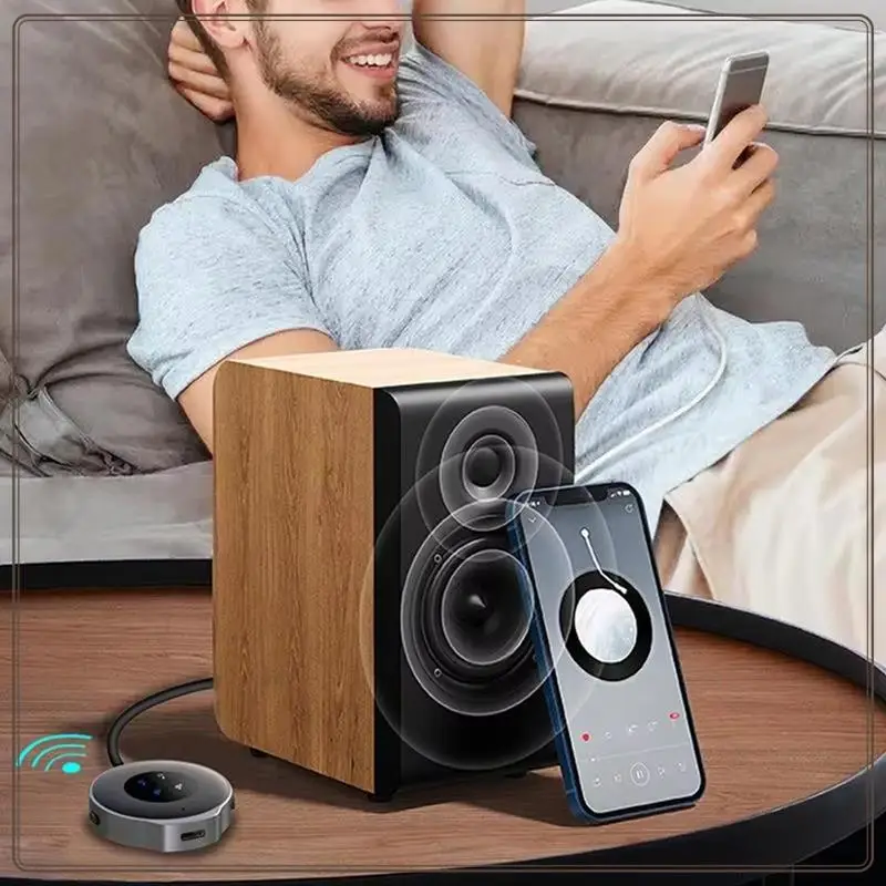 Автомобильный беспроводной FM-передатчик, беспроводной аудиовызов 2 в 1, встроенный микрофон, аудиоплеер, радиоадаптер Bluetooth 5,3-ABDQ