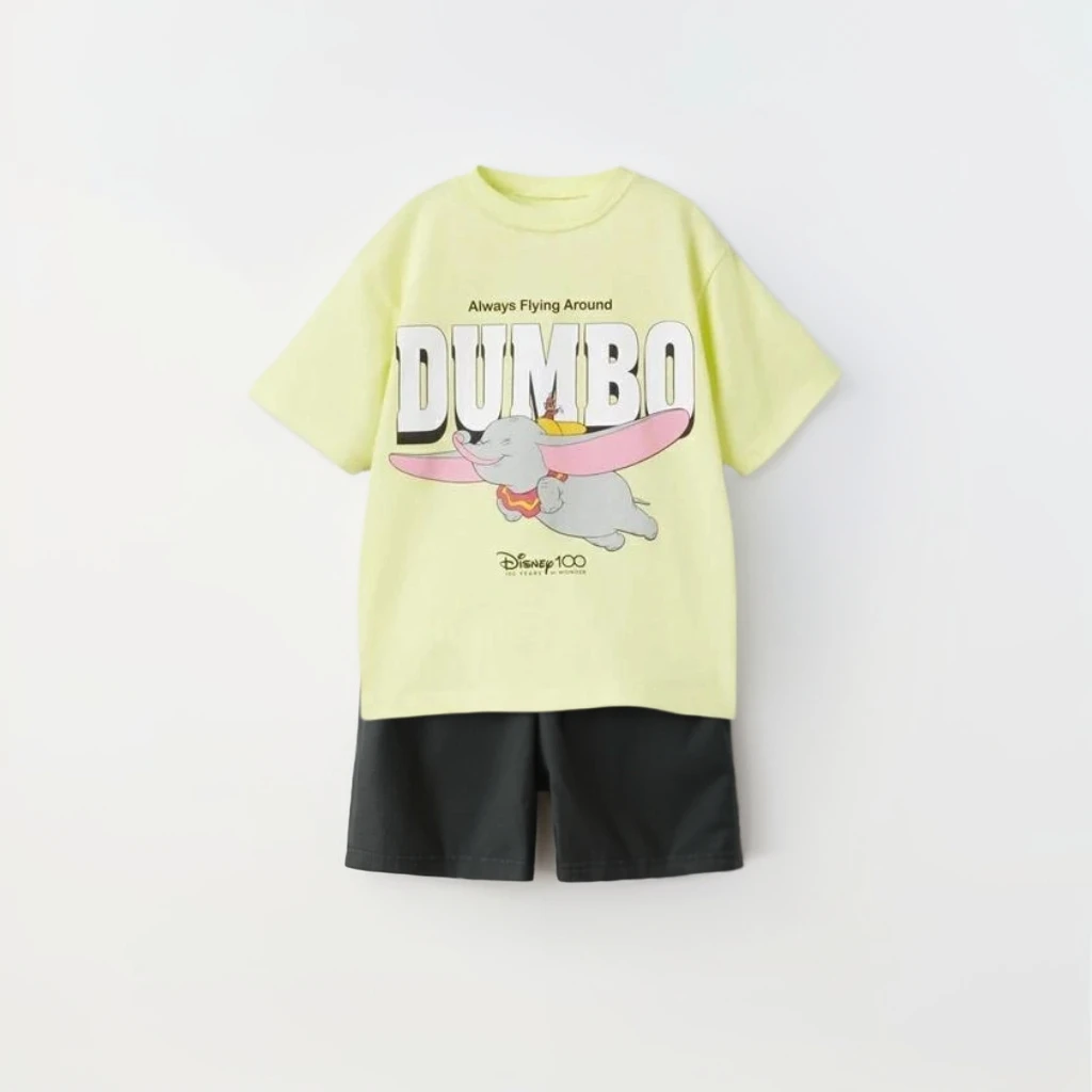 Boys And Girls Cute Tops+Shorts Summer Clothes Short Sleeve Outfits Kids Cartoon T-shirt Solid Color Shorts New Design Cotume image 3