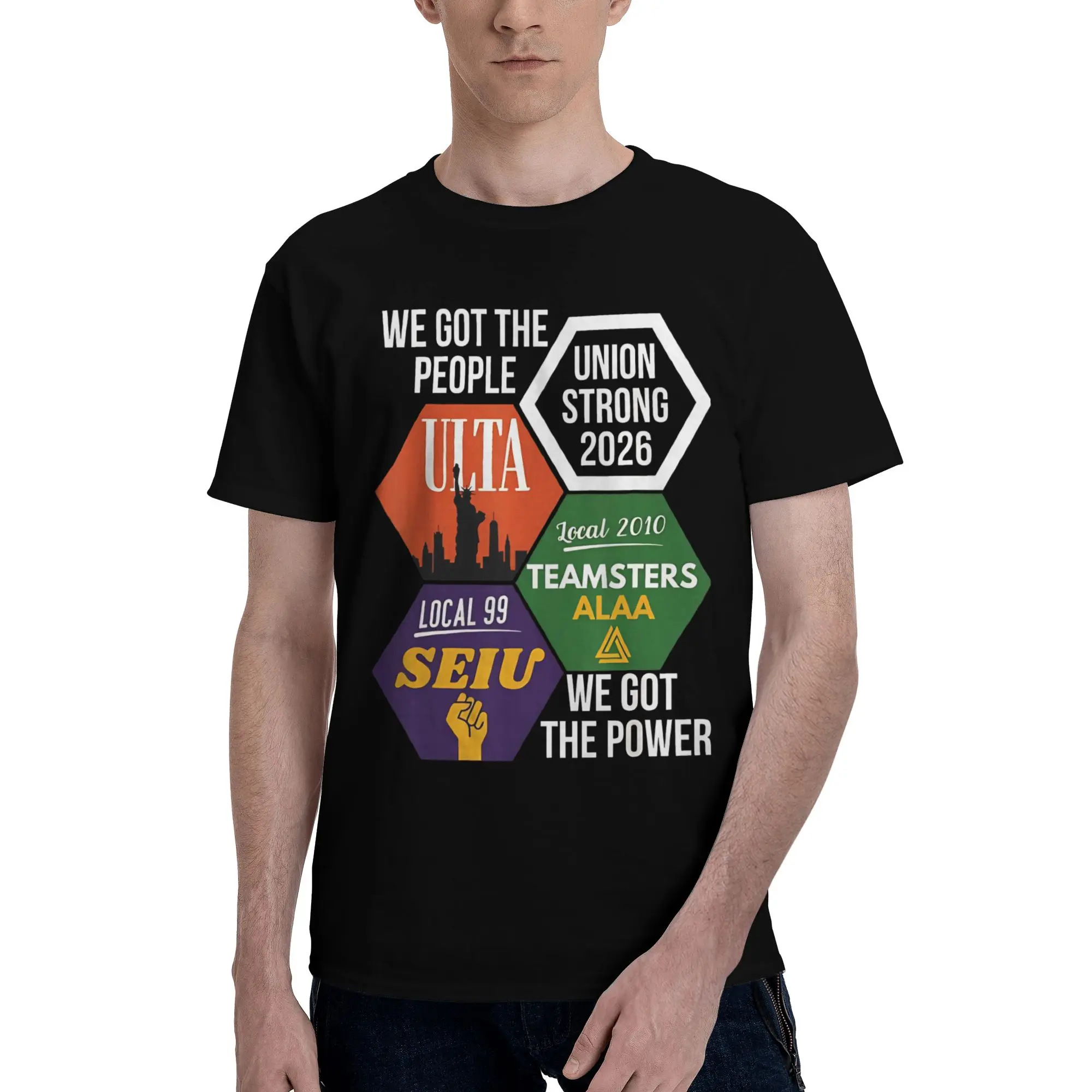 Labor Union Strong 2026 We Got The Power Funny Graphic 100% Cotton T-Shirt Labor Movement Tops Tees For Men