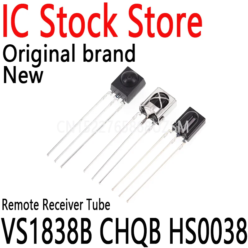 10PCS New and Original HX1838 Vs0038 Remote Receiver Tube Integrated Infrared Receiver Head VS1838B CHQB HS0038