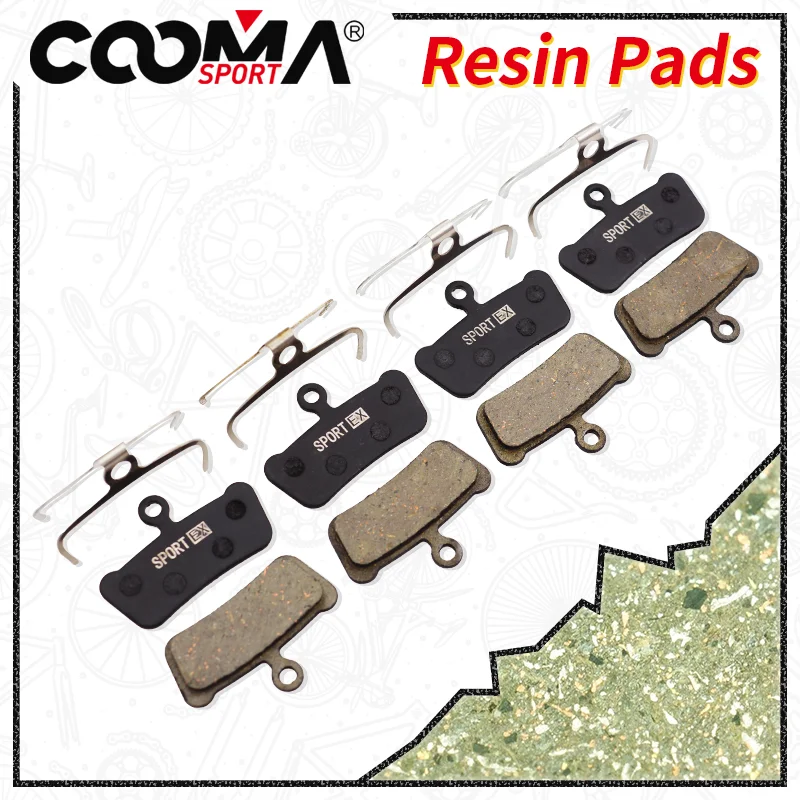 4 Pairs, Bicycle Disc Brake Pads for SRAM Guide G2, RSC, RS, R, Avid Trial Caliper, Sport EX Resin