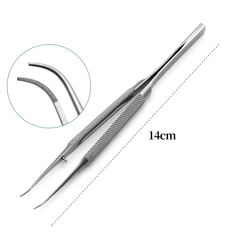 Strumenti oftalmici microscopici pinze per iride pinze per modelli orizzontali in lega di titanio in acciaio inossidabile rimozione dei capelli translan