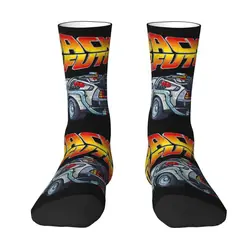 Fashion Back To The Future Socks Women Men Warm 3D Printed Basketball Sports Crew Socks