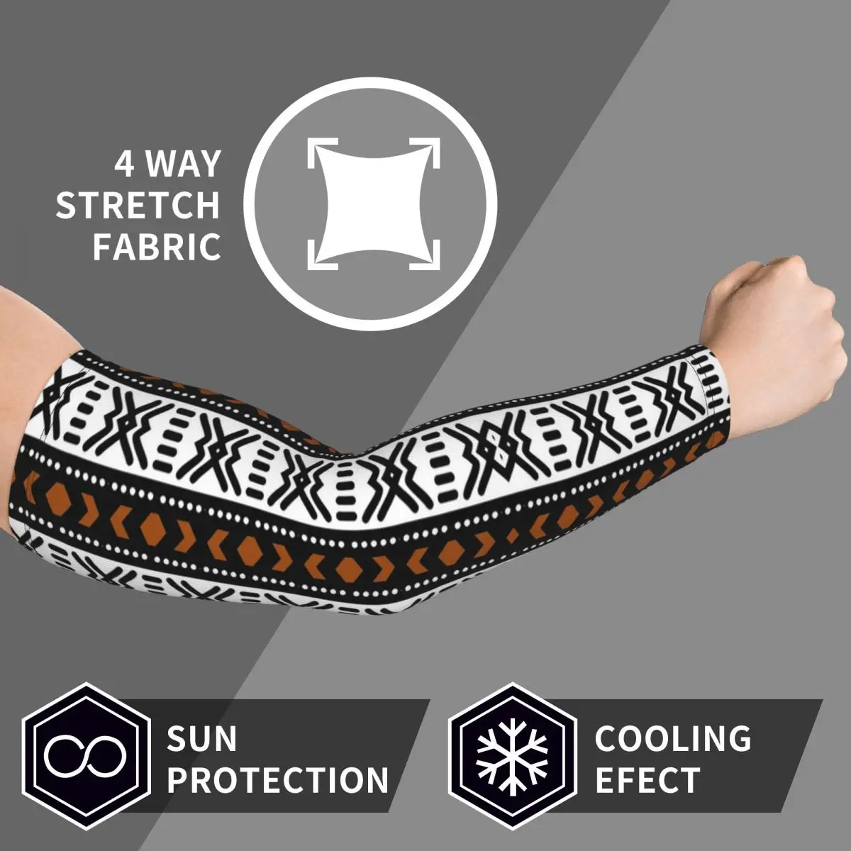 Африканские рукава Богалан для мужчин и женщин, защита от солнца и ультрафиолета, татуировка, прикрытие для спорта, охлаждение, езда на велосипеде