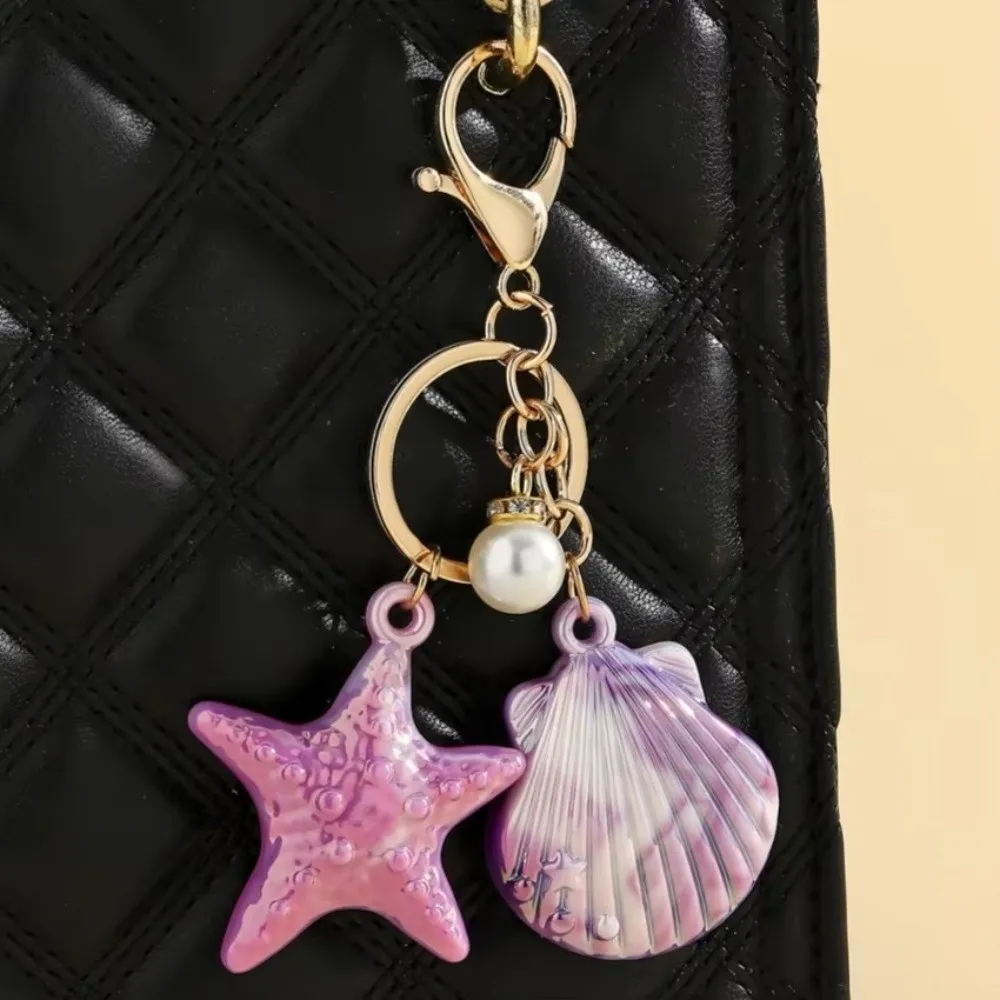 Charmantes Buntes Muschel-Schlüsselanhänger Harz Meerestier Muschel-Schlüsselring Muschel Meerjungfrau Muschel-Anhänger DIY Schmuck Geschenke – Detail 8