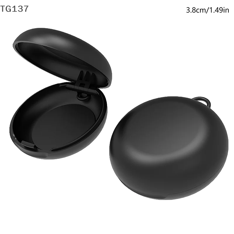 Round Soundproof Earplug Box Mini Portable Plastic Earplug Storage Box Sleeping Earplug Craft Jewelry Earring Organizer