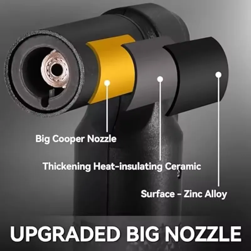 HONEST Windproof Large Flame Outdoor Lighter Metal Jet Flame Inflatable Cigar Barbecue Jewelry Kitchen Welding Lighter - Image 5