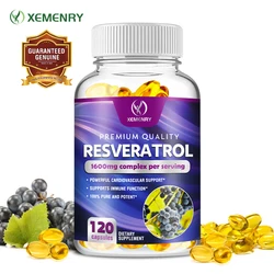 Resveratrol Capsules - Support Cardiovascular Health, Antioxidants, Improve Immunity, and Promote Smooth Skin