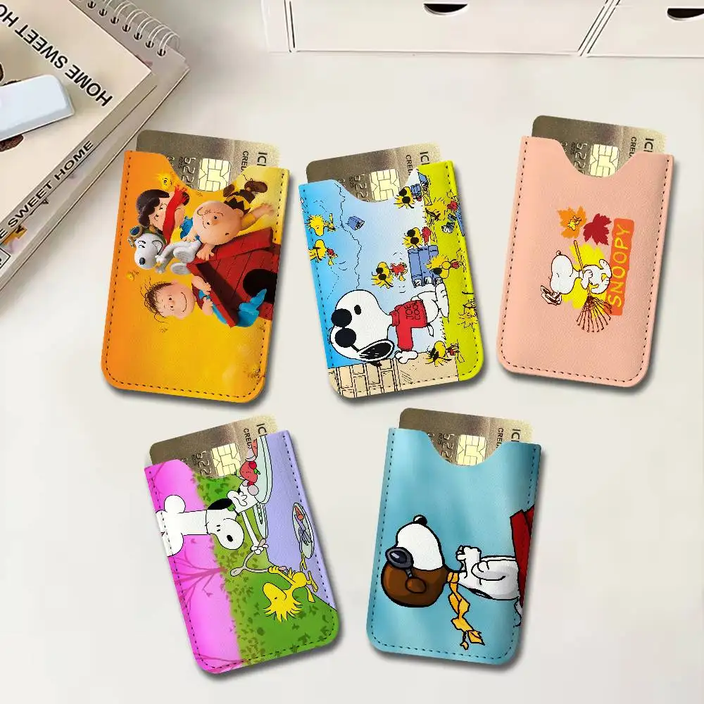 Cartoon S-Snoopy Card Protect Credit Bank Card Holder Case Slim Wallet Protector for Men Travel Shopping