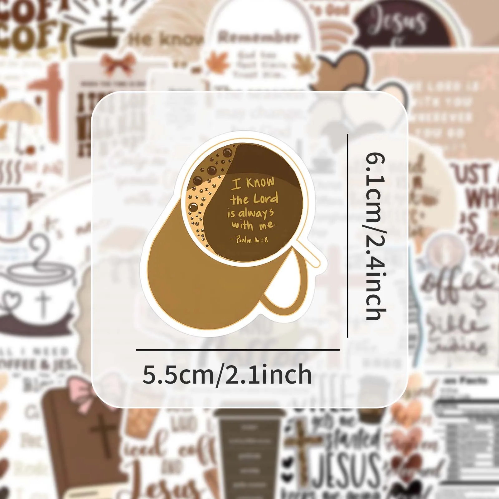 52PCS Cartoon Coffee Graffiti Stickers Decorative Guitar Notebook Luggage DIY Waterproof Notebook Stationery Gifts Stickers