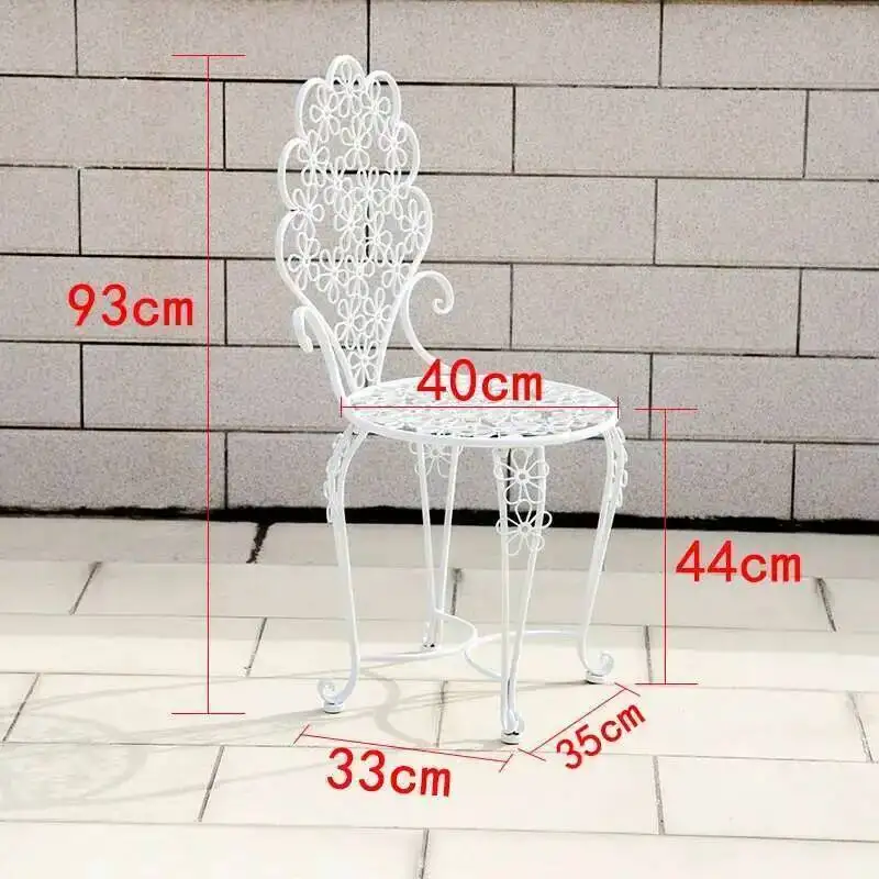 مجموعة طاولة وكرسي حديقة مستديرة في الهواء الطلق، مجموعة أثاث فناء الشرفة، طاولة شرفة فاخرة حديثة وكرسي ثلاث قطع للفناء #6