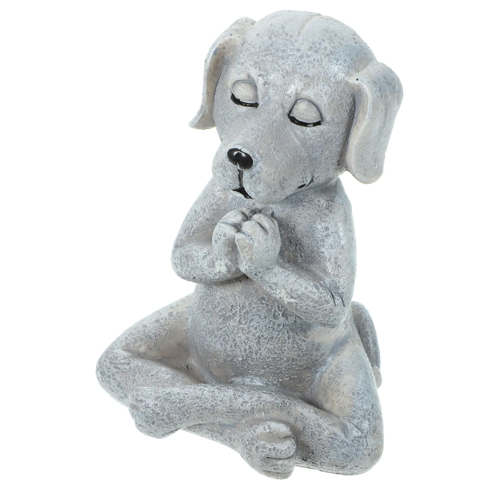 الراتنج التأمل تمثال كلب سنة مستديرة داخلي ديكور خارجي صغير رائع مظهر هووسورمينغ هدية التأمل تمثال