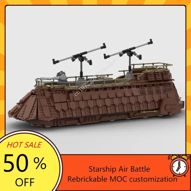 

1774PCS Customized MOC Space Battle Jabba's Sail Barge Model Building Blocks Technology Bricks DIY Assembly Toys Birthday Gifts