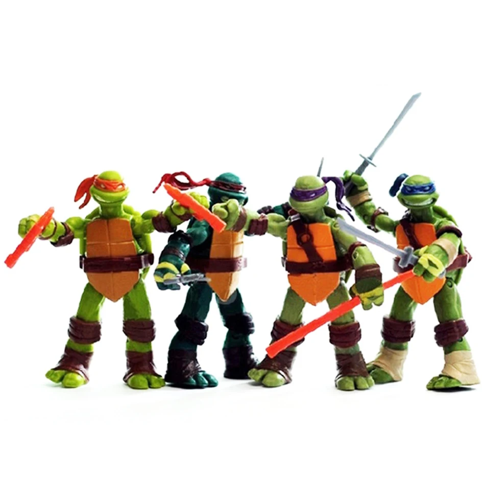 4pcs/Set Ninja Turtle Anime Figure Neca TMNT Limited Edition Action Figurine Statue Action Figurine Movable Model Toys Gifts