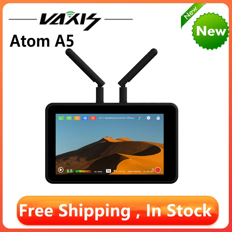 

Vaxis Atom A5 TX RX Wireless Monitor 5.5 Inch Highlight Screen Integrated Wireless Video Transimittter Receiver